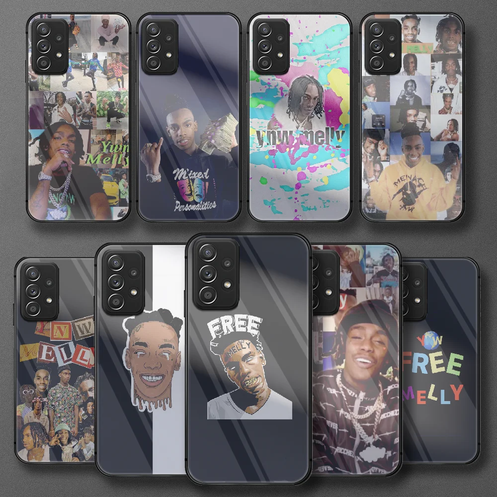 

YNW Melly Rapper Tempered Glass Phone Case Cover For Samsung Galaxy A M 10 12 20 21 30 31 40 50 51 52 70 71 72 E S Etui
