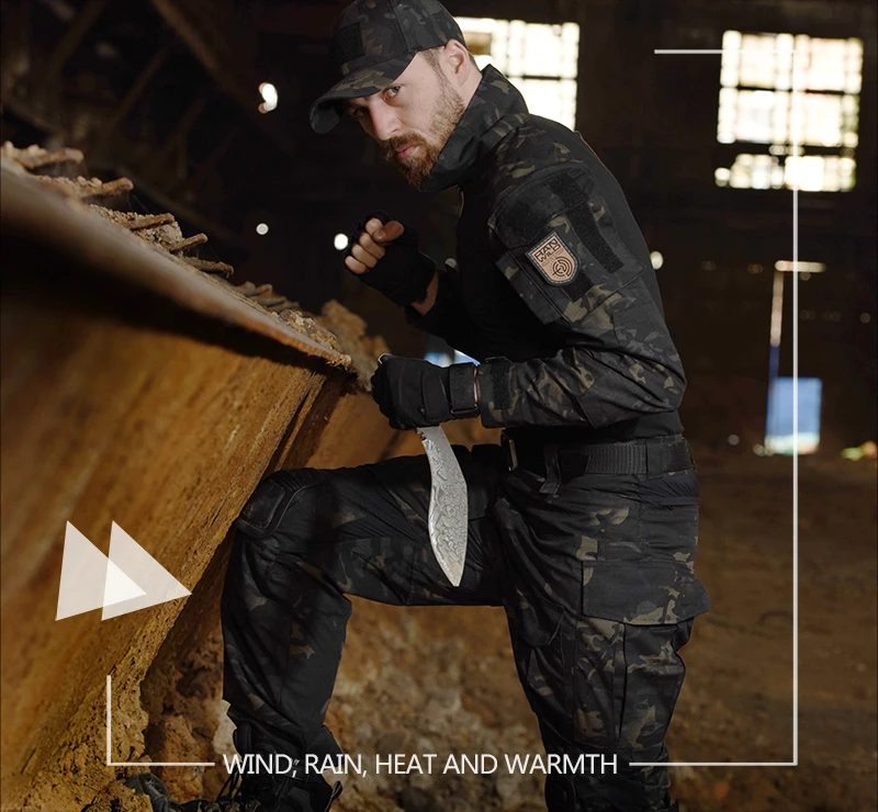 Охотничьи Брюки для страйкбола G3 боевая рубашка брюки с подушечками тактические