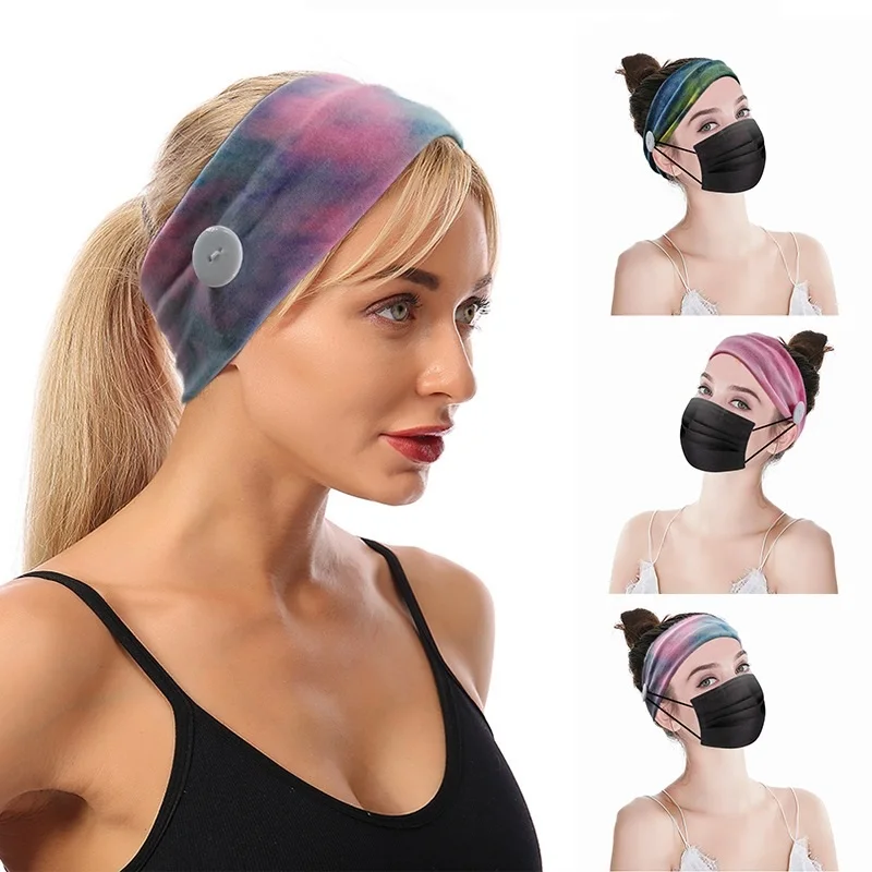 

Creative new tie-dye fabric headband, anti-leaf ladies sports color wash face narrow headgear headband
