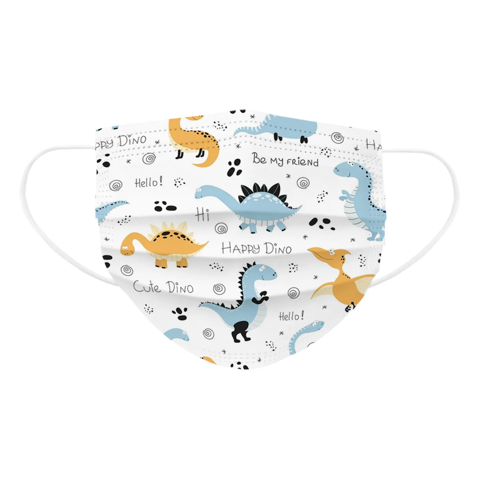 10PC Children Mask Disposable Dinosaur animal print Face Industrial 3Ply Ear Loop Protective Masks Earloop Bandage Masques - купить по