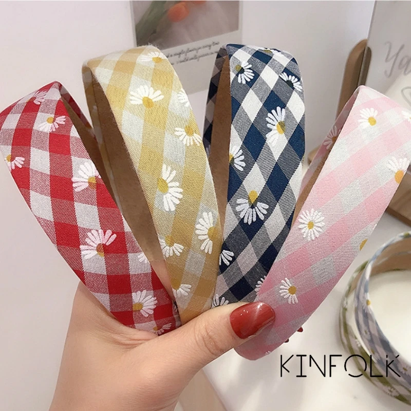 

KINFOLK широкий Топ резинки для волос с узлом для женщин цветочная ткань повязка на голову ободок для девочек обруч для волос женский 2020 аксесс...