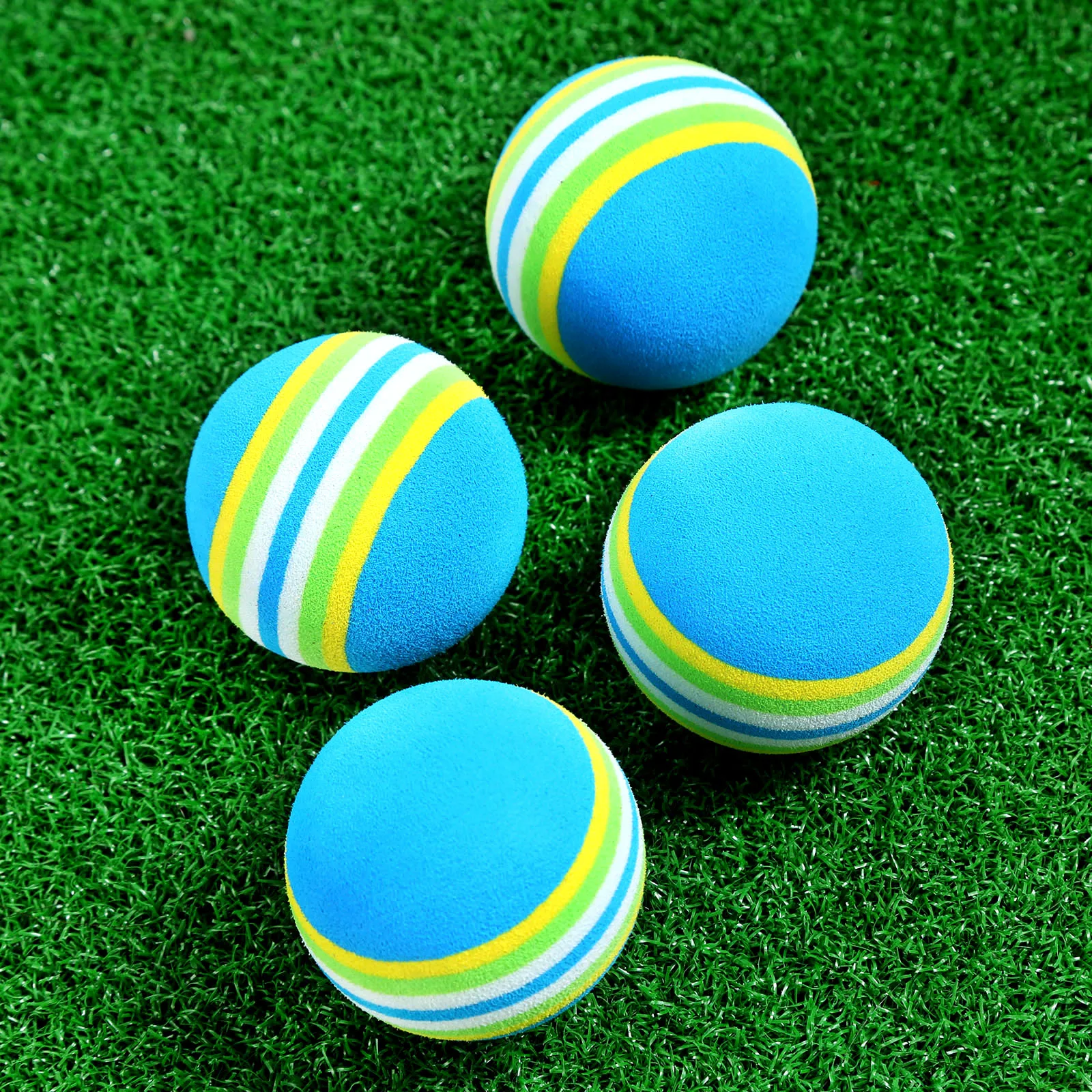 10 шт. мячи для тренировок по гольфу в помещении яркий Радужный цвет мягкие из