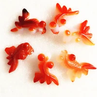 hot selling agate gemstone feng shui chakra healing reiki red carnelian quartz goldfish for home decoration