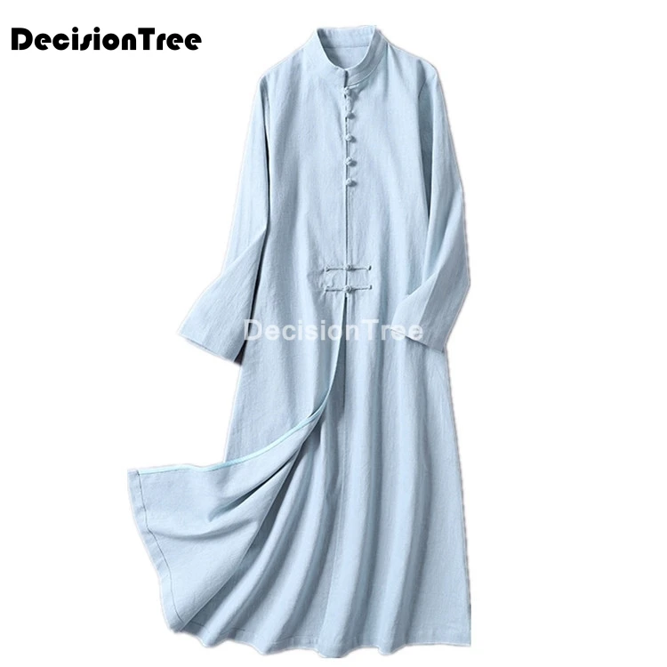 

2021 women chinese style linen cotton dress elegant lady qipao dress party dance costume traditional chinese retro qipao