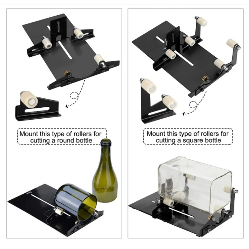 

DIY Glass Bottle Cutter Tool Square Round Wine Beer Bottles Cutting Machine Kit 11UA