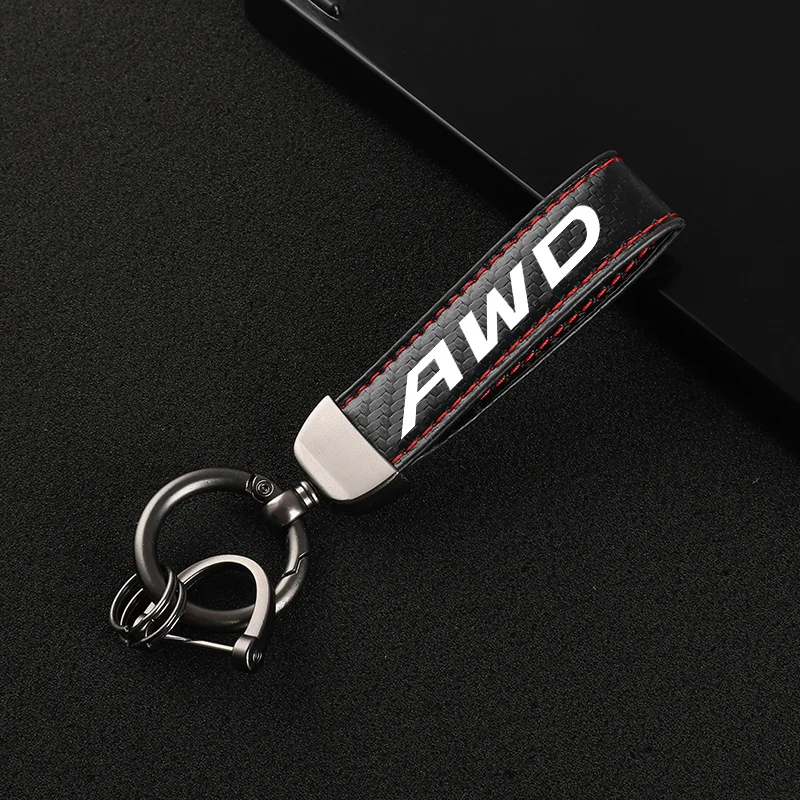 Высококачественный кожаный автомобильный брелок для ключей с поворотом на 360