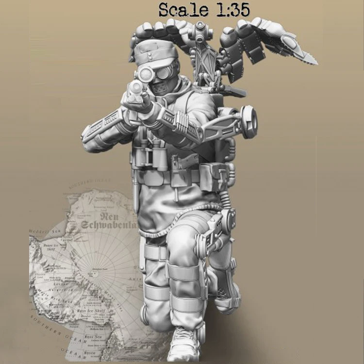 1/35 Scale Unpainted Resin Figure Sniper with recon Drone collection figure | Игрушки и хобби