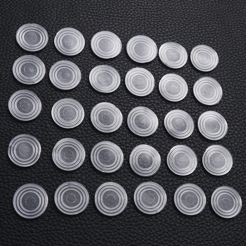 

18 Pcs Furniture Bumpers Round Shape Glass Table Pads Transparent Rubber Mat Non-slip Grip Pads for Wall and Wooden