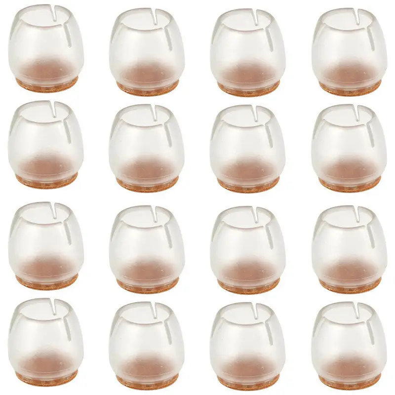 16pcs Silicone Chair Table Foot Protectors Caps Pads Round Bottom Non-Slip Furniture Covers Socks Floor | Мебель