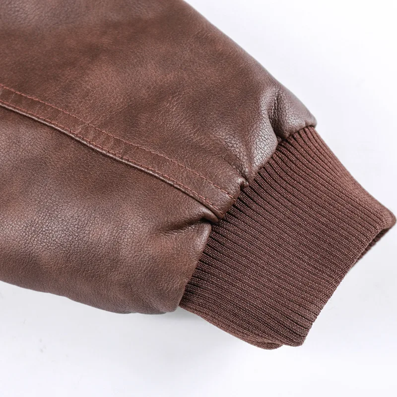 

New Oversized Leather Jacket Men Casual Retro Motorcycle Leather Jacket Male Winter Hooded Faux Jacket PU Coats