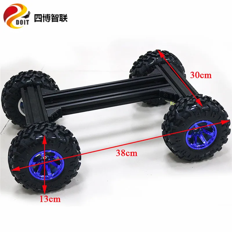 SZDOIT Large 4WD Metal Smart Robot Tank Car Chassis Kit 130mm Rubber Wheel 4pcs 12V High Torque Motor DIY For Arduino Heavy Load | Игрушки и