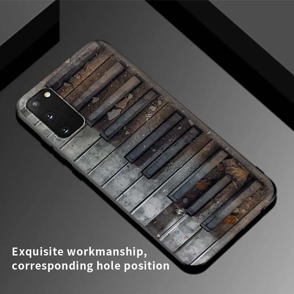 

Piano Keys Musical Case For Samsung Galaxy S10 S20 FE S21 S8 S9 Plus Note 20 9 8 10 Lite Black Shell Phone Funda Capa