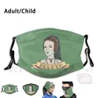 Маска Anne Boleyn с забавным принтом, многоразовый фильтр Pm2.5 для лица, традиционная татуировка