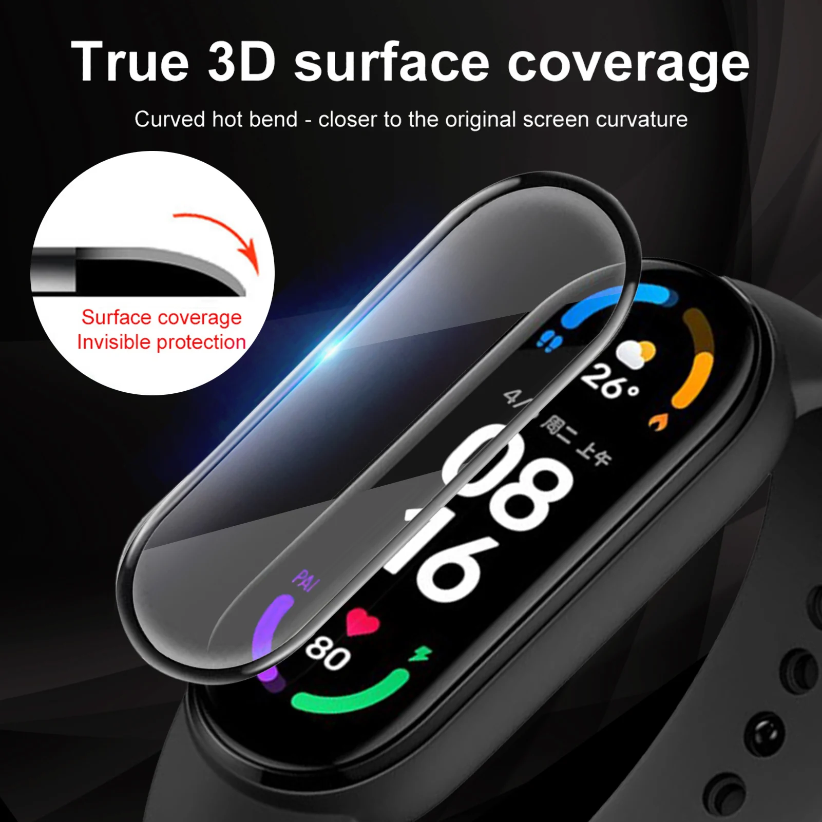 

Mi Band 6 Protective Film Screen Protector For XiaoMi Mi Band 6 MiBand 6 Mi6 Band6 Smart Wristband Protector Glass Hydrogel Film