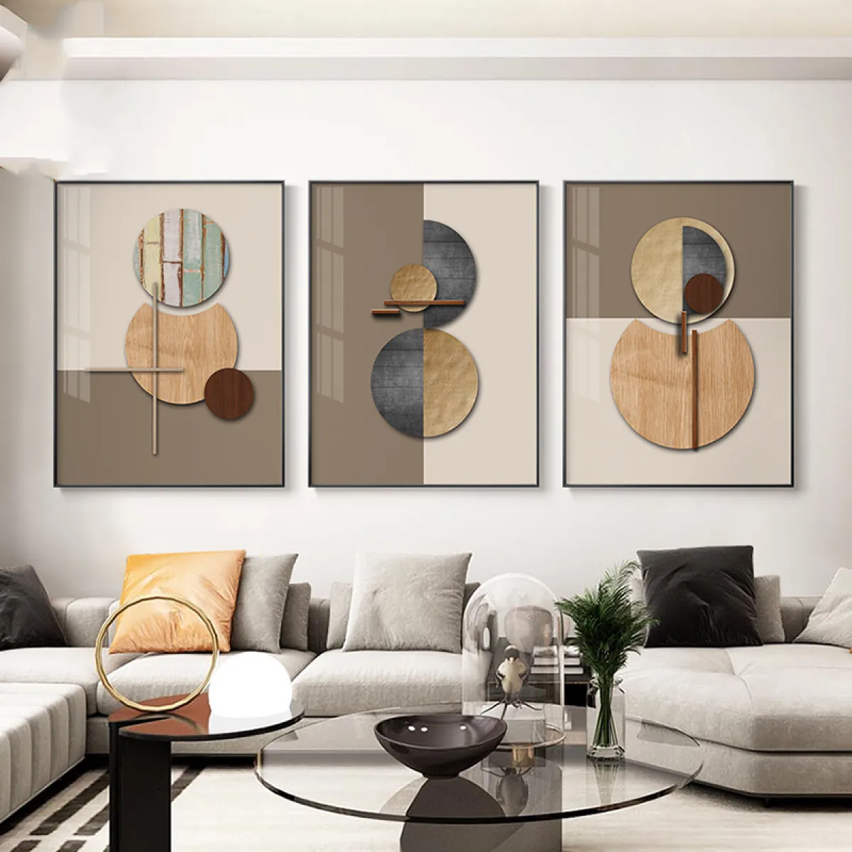 

Abstract Geometric Wall Art Color Block Canvas Painting Minimalism Poster Print Modern Wall Pictures for Living Room Home Decor