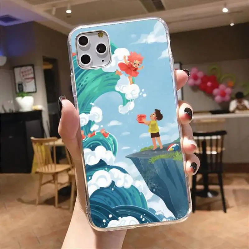 

Ponyo on the Cliff Japan anime Phone Case Transparent soft For iphone 5 5s 5c se 6 6s 7 8 11 12 plus mini x xs xr pro max