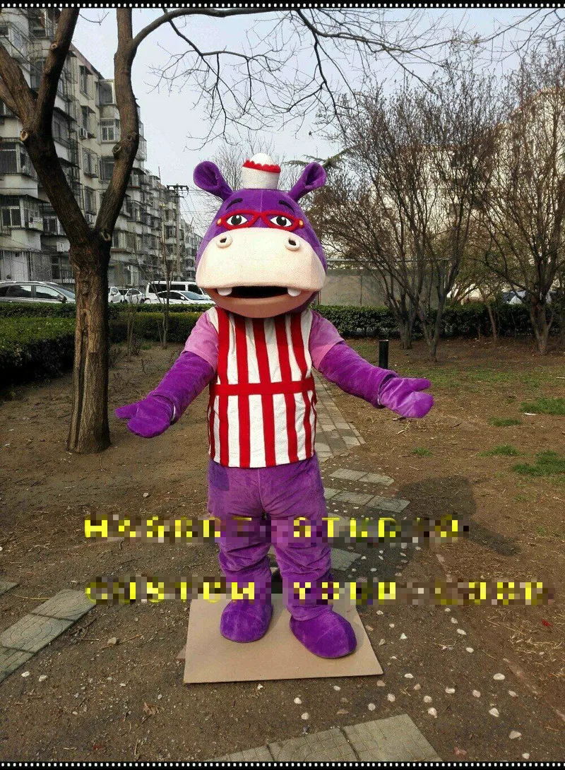 

Hippo Mascot Costume Cosplay Party Game Dress Unisex Advertising Halloween Adult Apparel Cartoon Character Birthday Clothes Gift