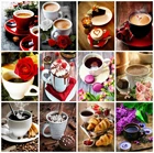 5D алмазная вышивка, бриллиантовая мозаика, полная круглая алмазная живопись, пейзаж, вышивка крестиком, Кухонное украшение