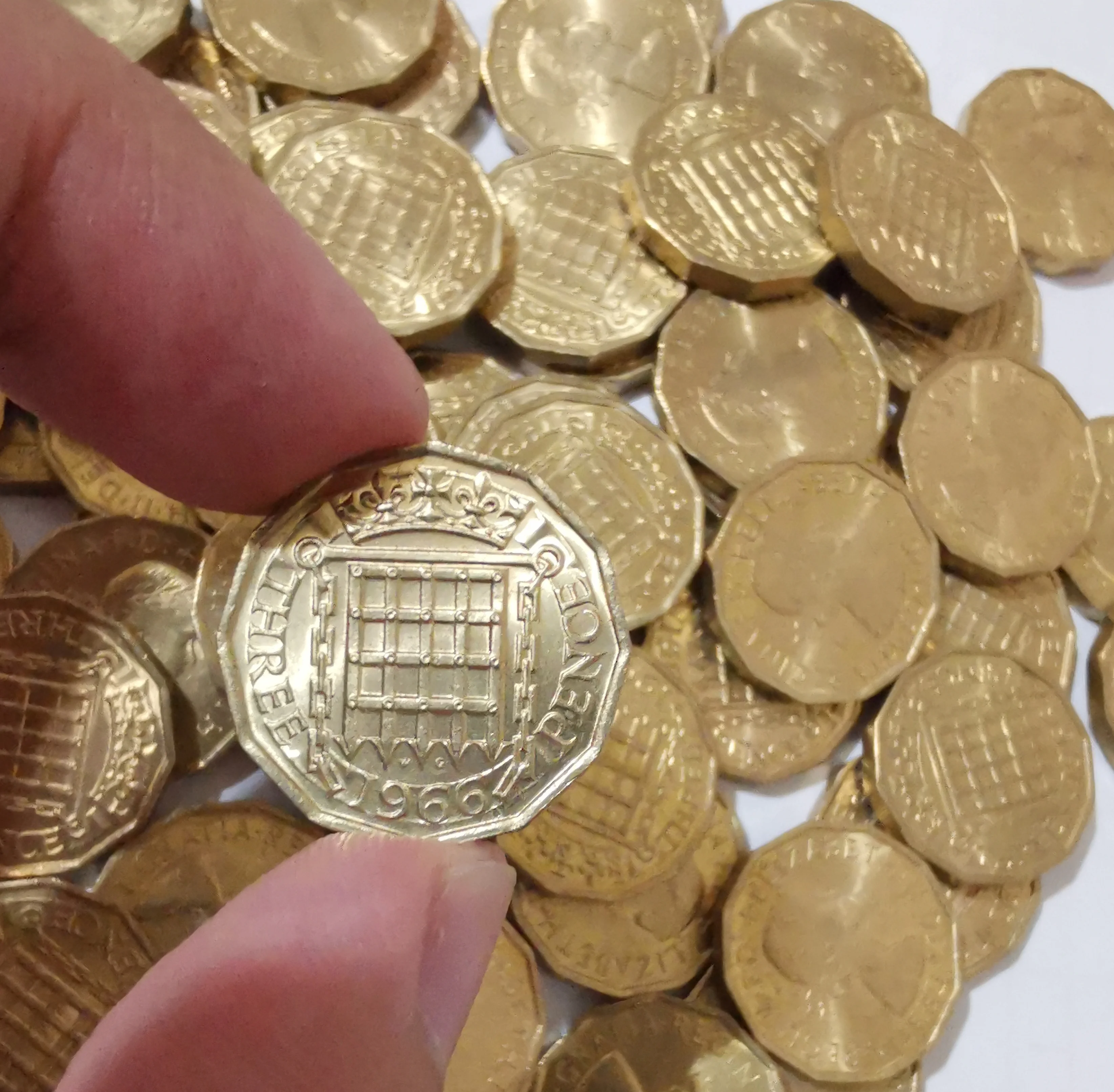 Великобритания 3-карандаш 1964-67 Новая оригинальная монета Unc Подлинные