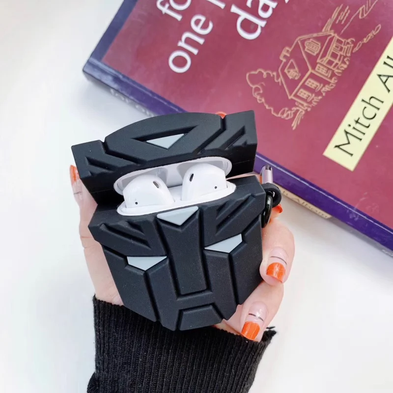 Новый силиконовый защитный чехол с 3D трансформерами для AirPods беспроводной