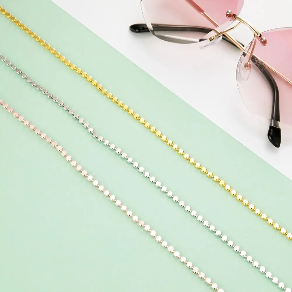 Teamer Fashion Chic Men Women Glasses Chain Metal Beads Sunglasses Lanyard Straps Reading Eyeglasses Holder Necklace Gifts | Аксессуары