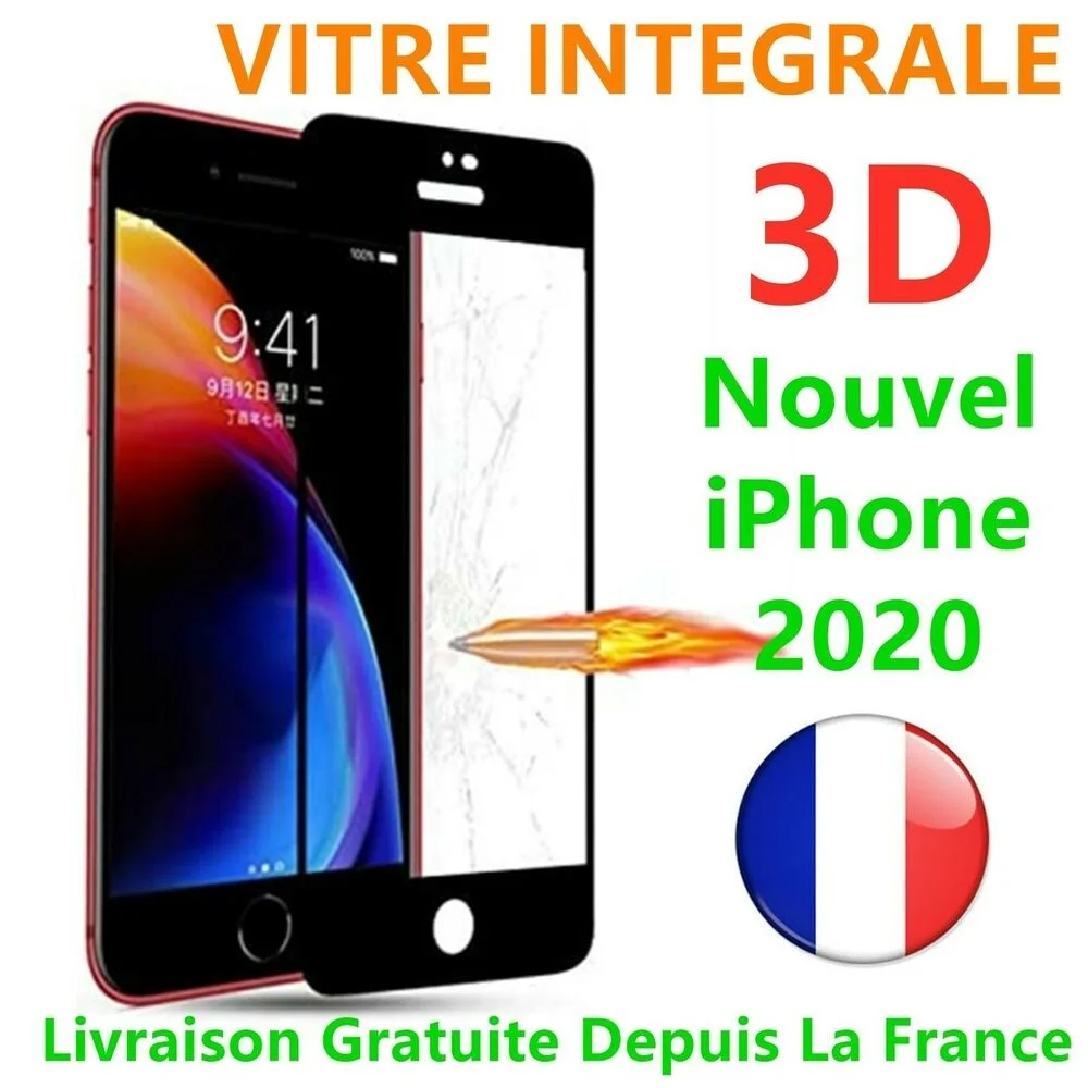 

Vitre Verre Trempé iPhone SE 2020 11 XS XR 6 7 8+ Film Protection Écran Intégral