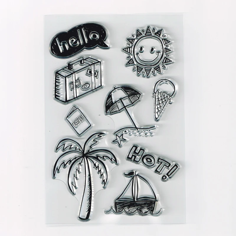 Прозрачные силиконовые штампы для путешественника|Штампики| |