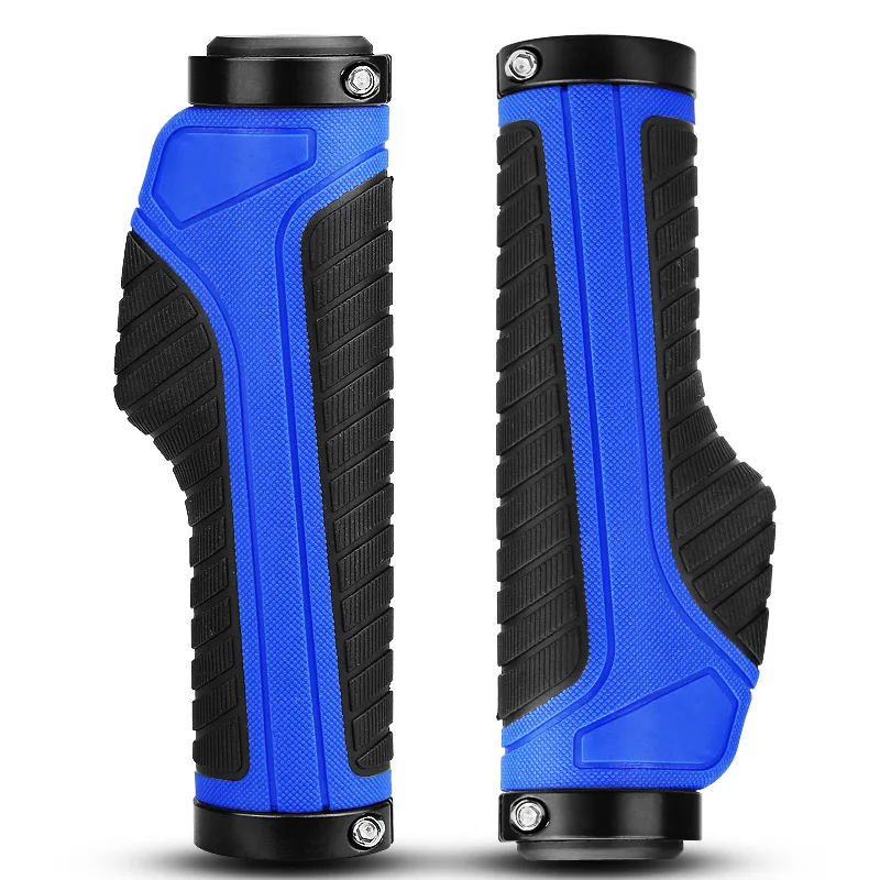 upgrade blue 1 пара MTB Горные/дорожные ручки для велосипедного руля противоскользящие эргономичные Упоры для рук на руль велосипеда рожки руля велосипедные ручки резиновые ручки для велосипеда - Цвет: upgrade blue