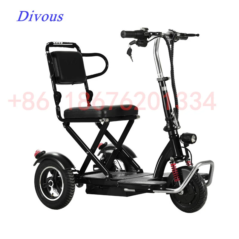 

Free Shipping Good Price Lithium Battery Folding Elderly Disabled 3 Wheels Mobility Scooter Electric Wheelchair