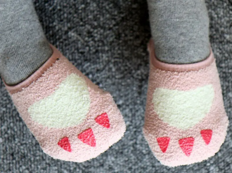 Детские милые Нескользящие носки тапочки для маленьких девочек и мальчиков