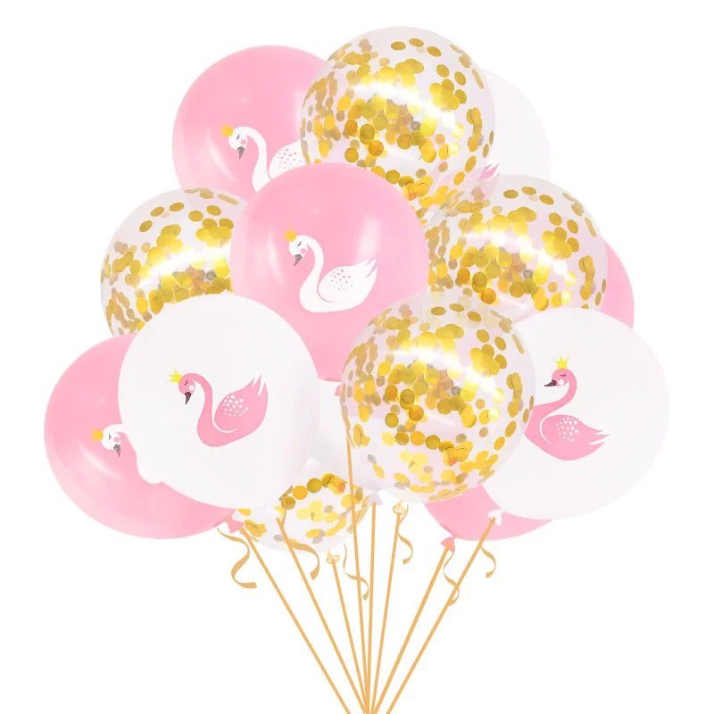 

10/15pcs Swan Latex Balloons for Wedding Girl Birthday Party Decoration Baby Shower Party Supplies Air Helium Globos Kids Toy