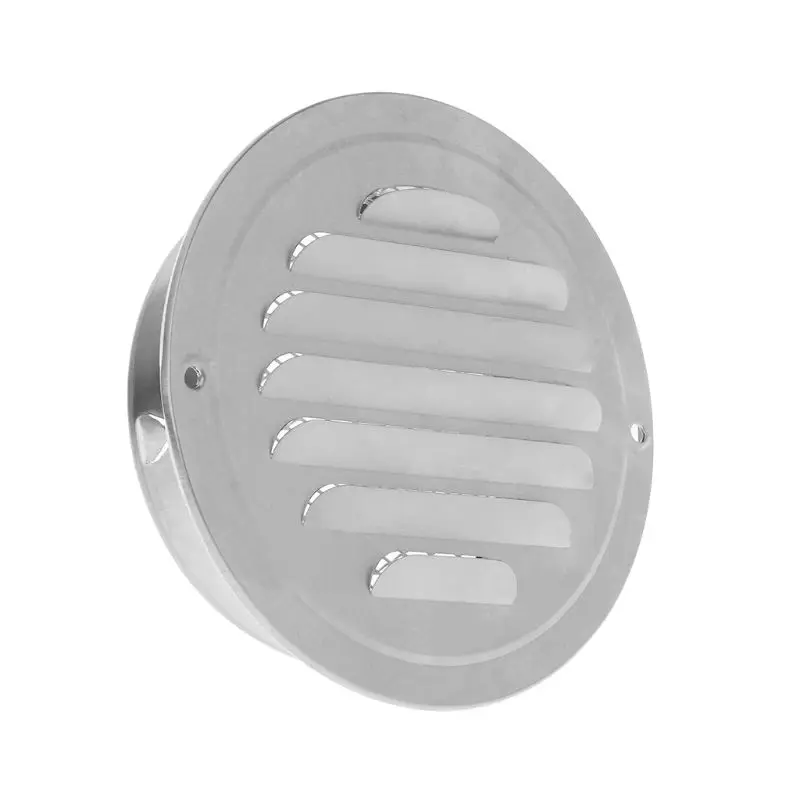 

Stainless Steel Exterior Wall Air Vent Grille Round Ducting Ventilation Grilles