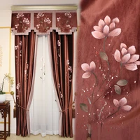 new chinese style curtain hand painted chinese style atmosphere living room bedroom high grade flannel shade curtain products
