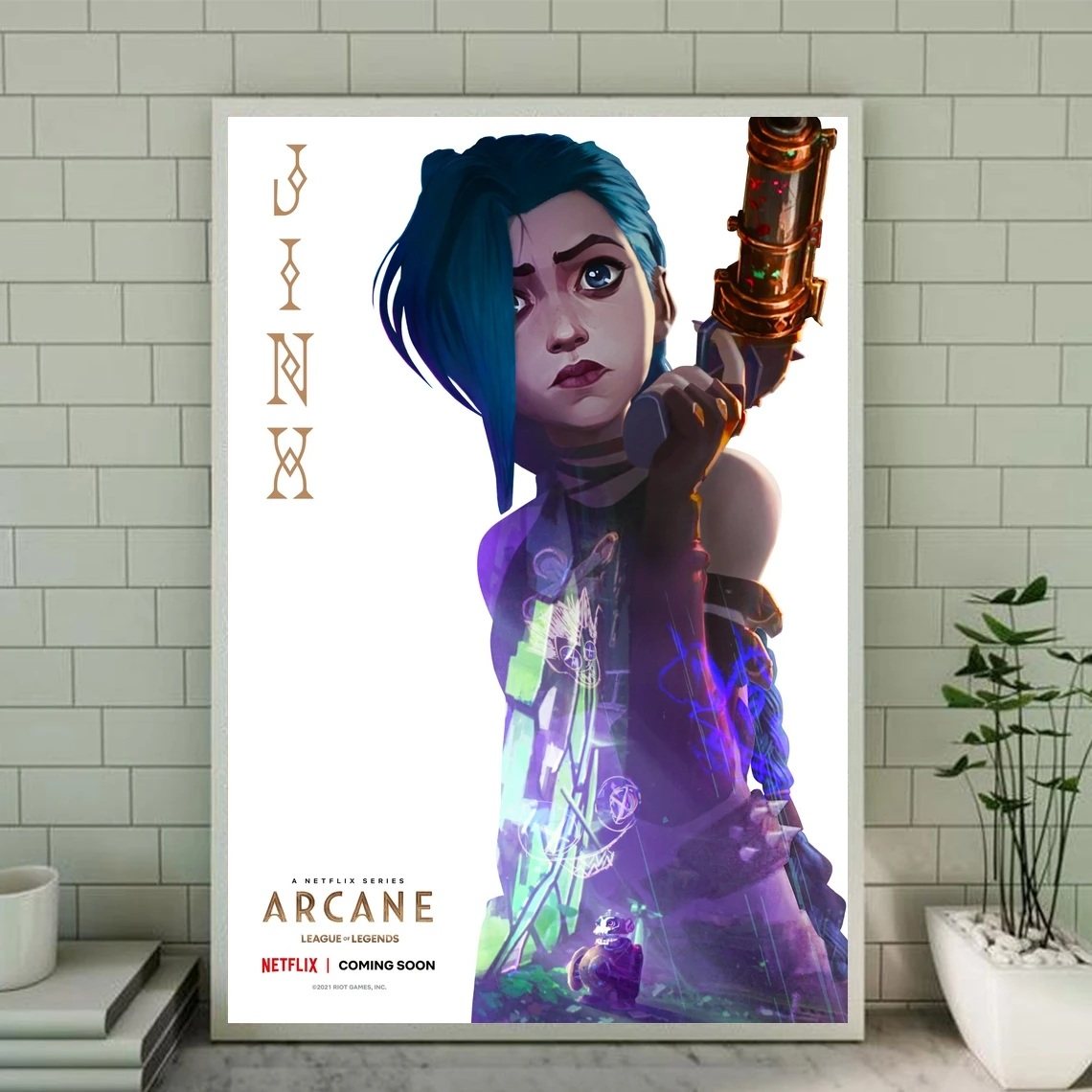 

Arcane League Of Legends Anime Movie Poster Jinx Poster ,Canvas Art Prints Home Decoration Wall Painting ( No Frame )
