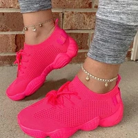 mesh women sneaker shoes summer breathable cross tie platform round toe casual fashion sport lace up 2021 zapatos de mujer