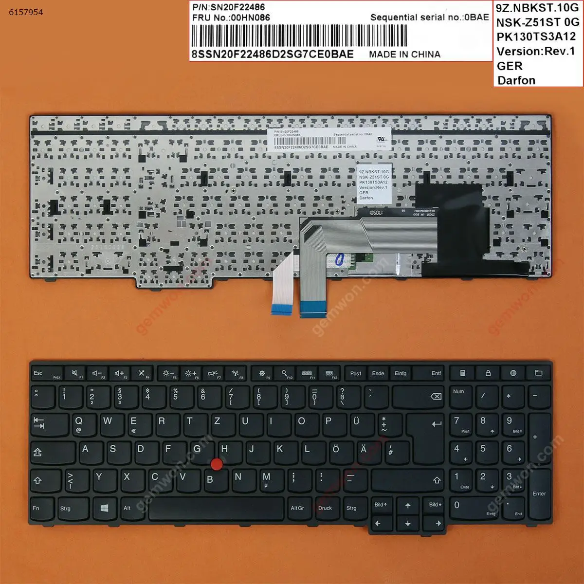 Немецкая QWERTZ новая сменная Клавиатура для ноутбука Lenovo Thinkpad E550 E550C E555 E560 E565 E560C
