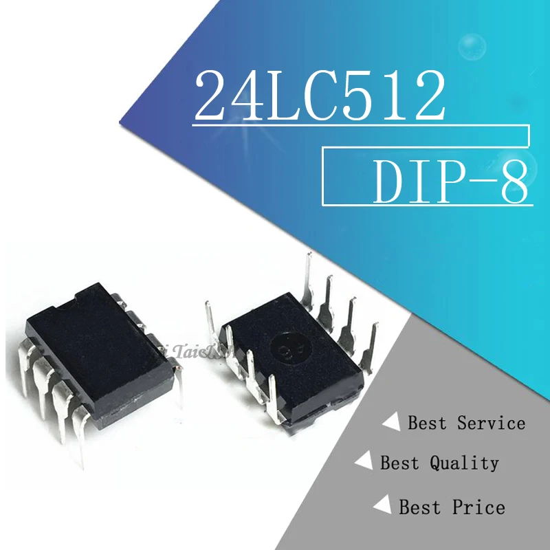 24LC512-I/P 24LC512 I/P DIP-8 10 шт./лот | Электронные компоненты и принадлежности