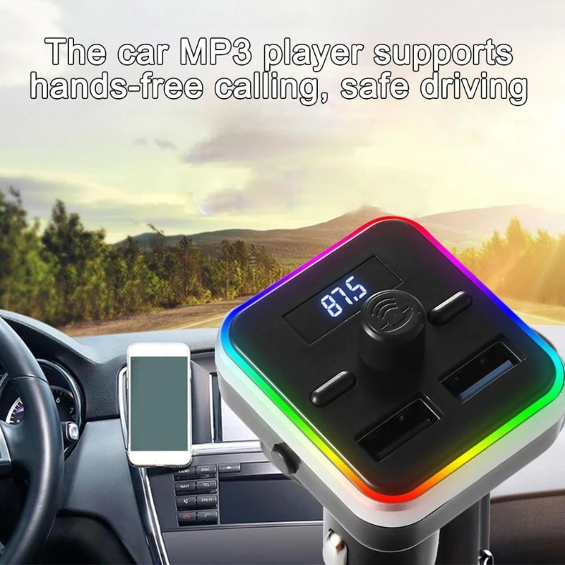 Новинка 2021 Автомобильный MP3-плеер с функцией громкой связи и двумя USB-портами |