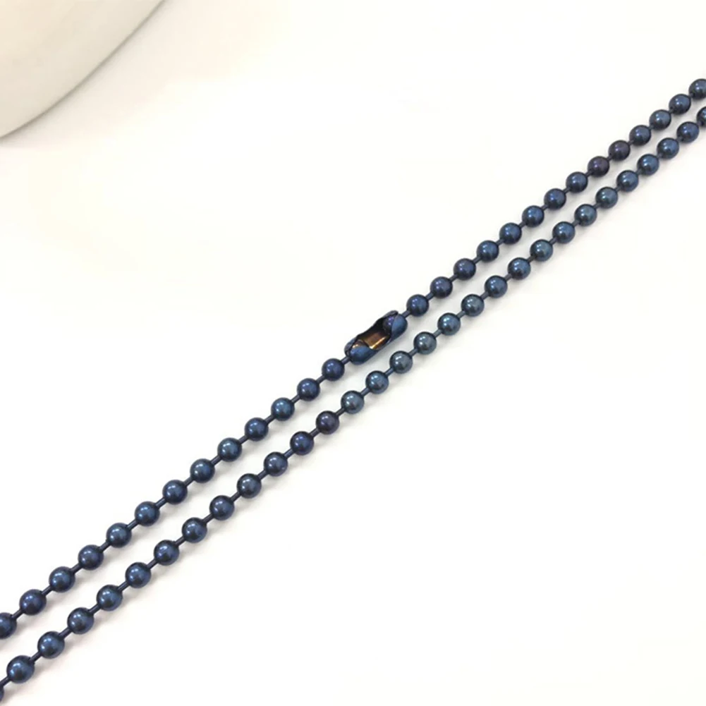 3 мм чистая титановая бусина цепь Сверхлегкий DIY ожерелье Rustproof мяч аксессуары