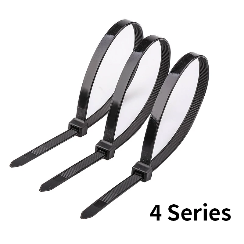 25/50/100 шт. черные самоблокирующиеся Нейлоновые Пластиковые Кабельные стяжки 4