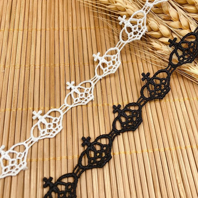 

Spot polyester silk small crown barcode clothing accessories lace fabric skirt accessories