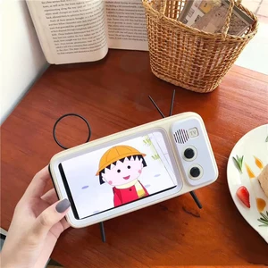 3 in 1 desktop phone stand base with 1500mah battery bluetooth speaker mini tv style for 4 7 6 2 inch holder for iphone 12 pro free global shipping