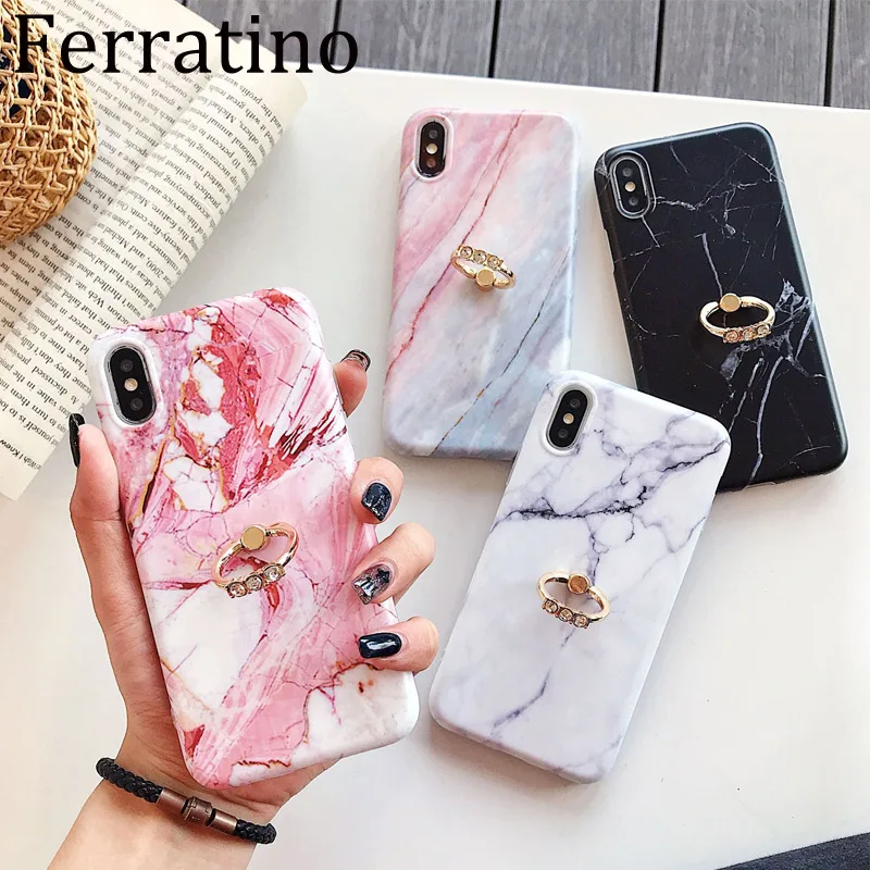 Перстень украшенный бриллиантами стенд мраморный чехол для телефона iPhone XR X XS Max 6