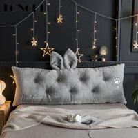 tongdi home soft large rabbit pillow back cushion long elastic backrest multifunction luxury decor for girl princess bedside bed