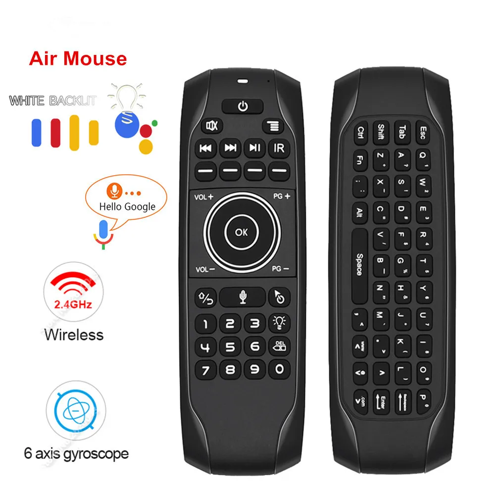 G7V Pro 2 4G гироскоп беспроводная мышь с клавиатурой и ИК-обучения умный голосовой