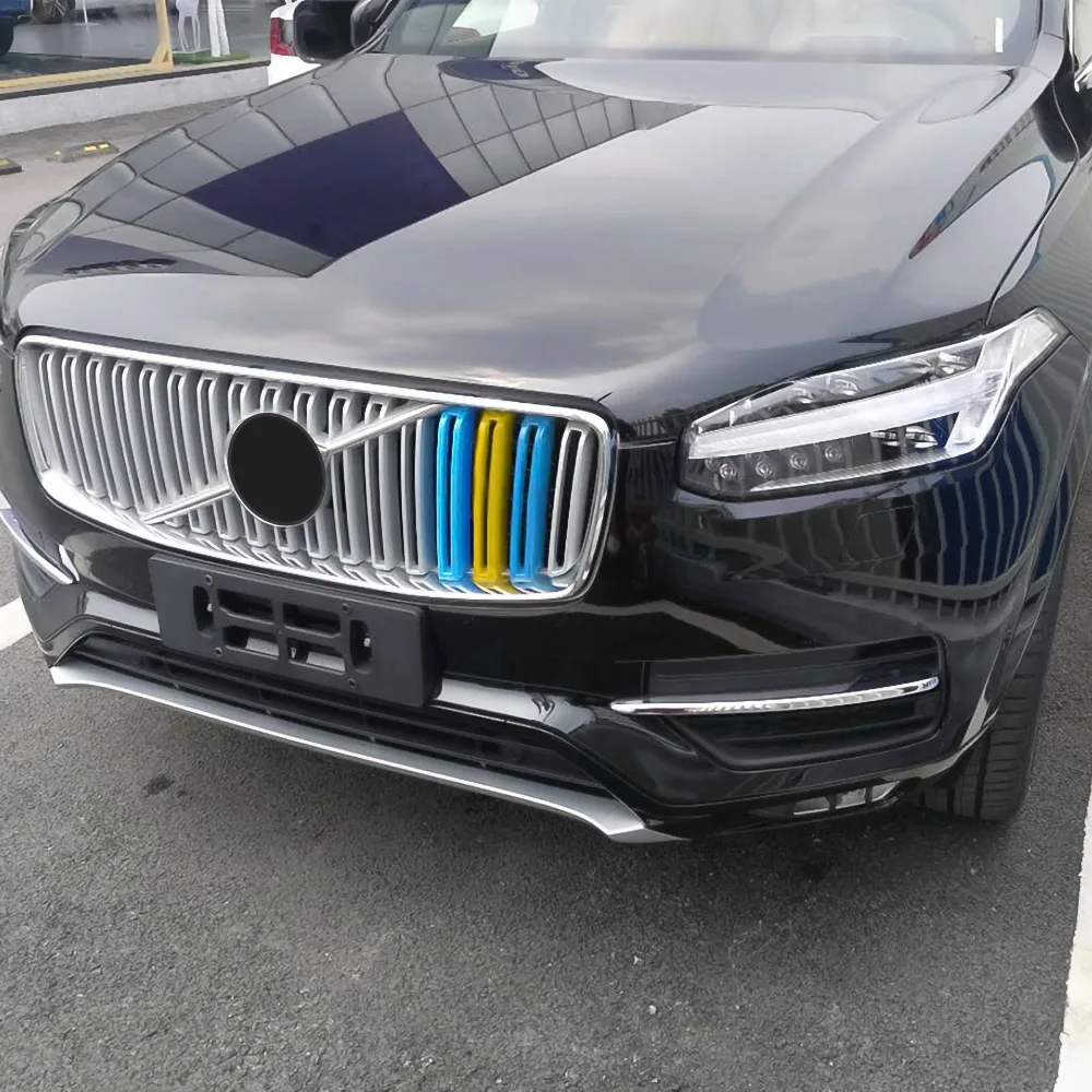 3 шт. автомобильный гриль трехцветные декоративные полосы стайлинга автомобилей