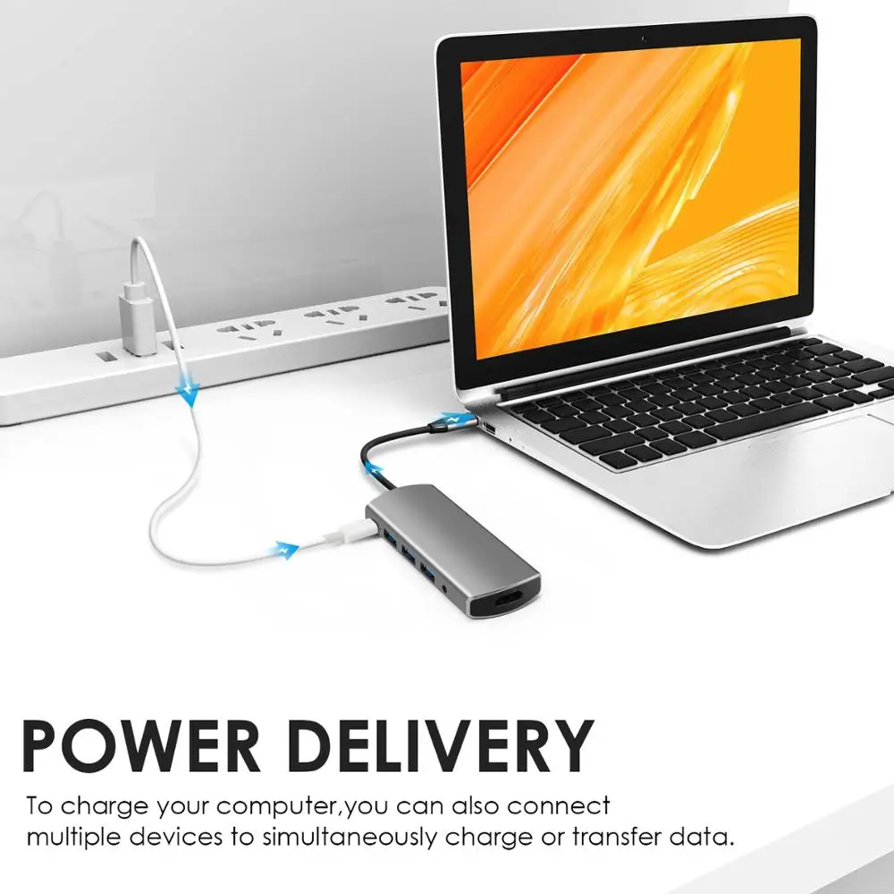 USB C-концентратор DeepFox для Multi 3 0 HDMI аудио разъем адаптер док-станция MacBook Pro