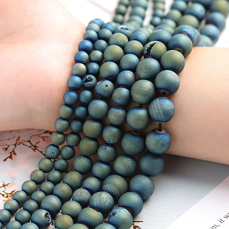 

Green Open Laughing Stone Beads Sparkling Gold Beads For Bracelet Necklace Beads Fit Diy Charms Beads Jewelry Making 6/8/10MM