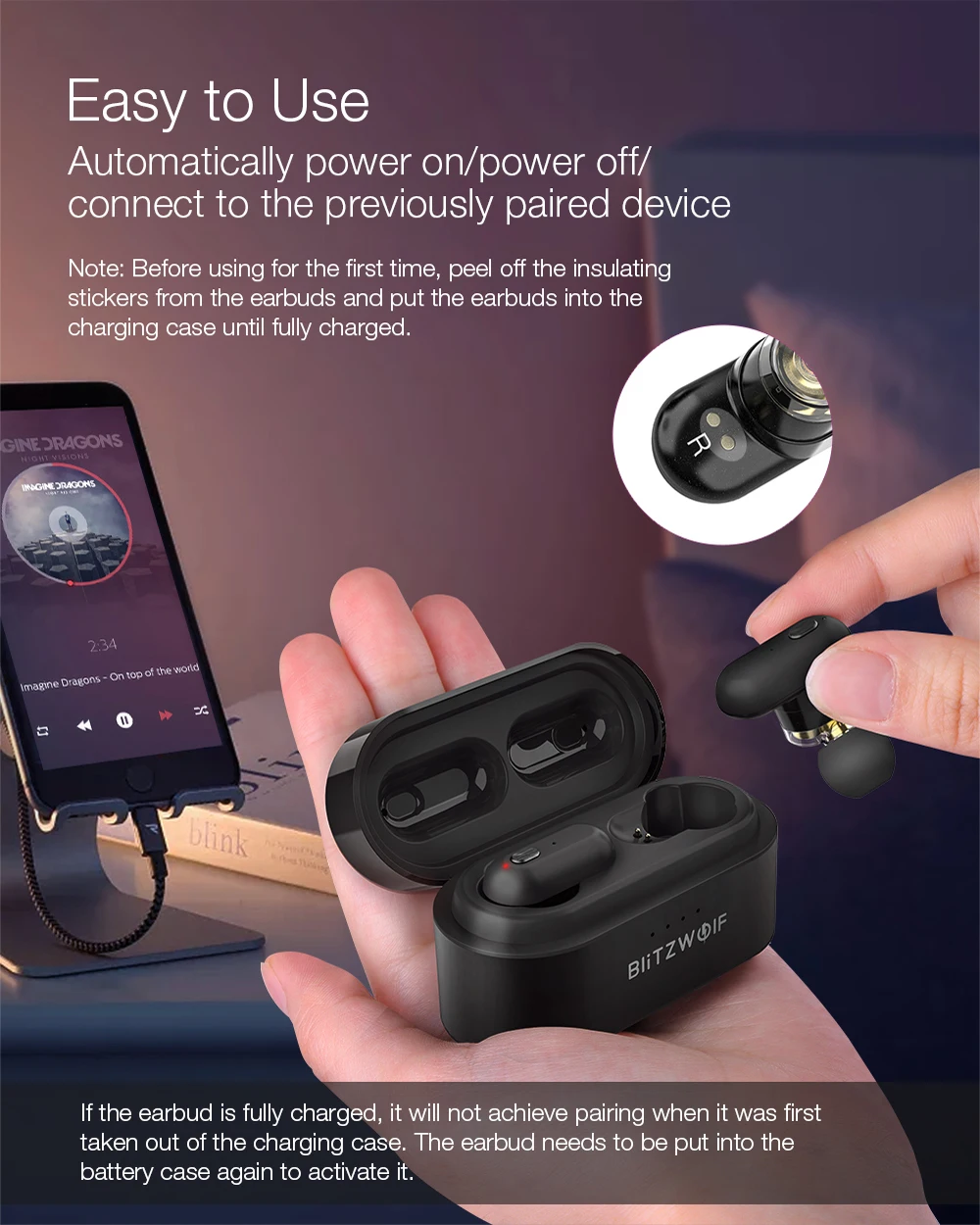 [Двойной динамический драйвер] Blitzwolf BW-FYE7 TWS bluetooth 5.0 Наушники-вкладыши Бас Стерео Наушники двустороннего вызова True Wireless Наушники Лучшая музыкальная гарнитура Наушники Handsfree