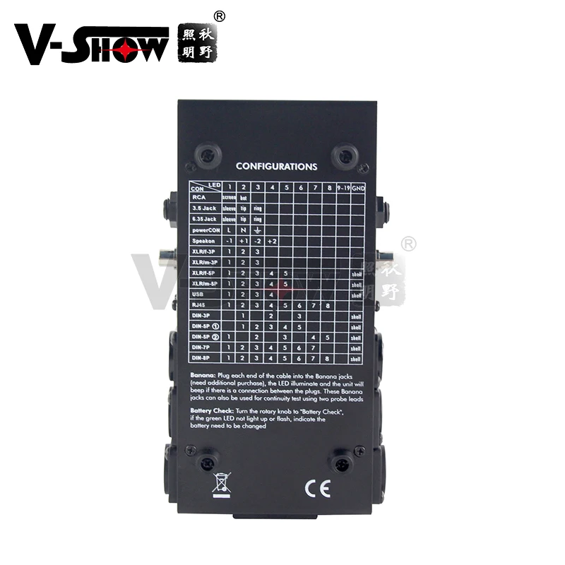 Кабельный тестер Vshow проводной трекер трассировочная Сеть RJ45 3 и 5 контактов XLR 8 Din